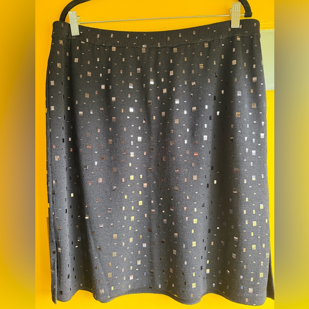 St. John Knit Evening Black Women's Skirt size 14